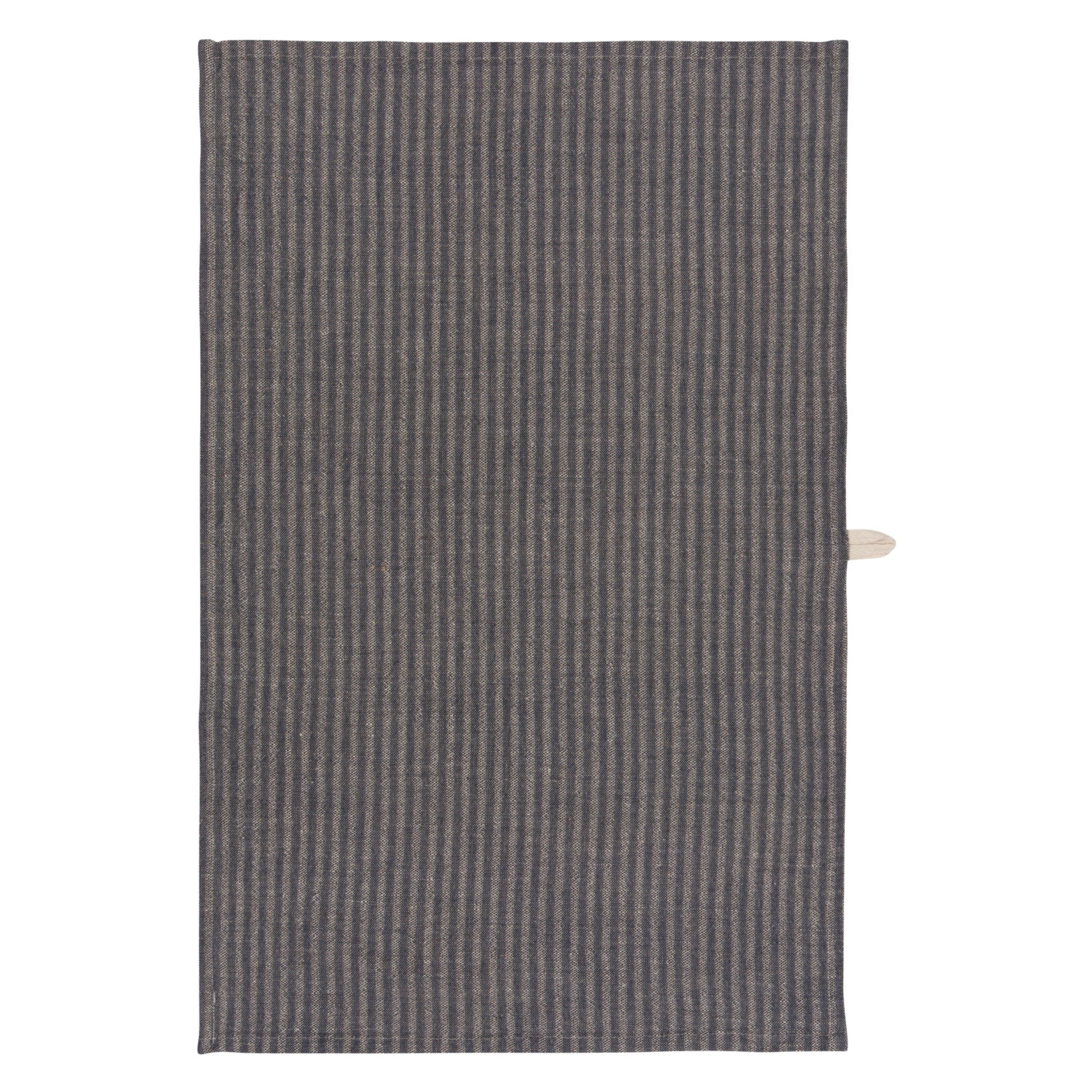 Striped Linen Hand + Dish Towel | Midnight