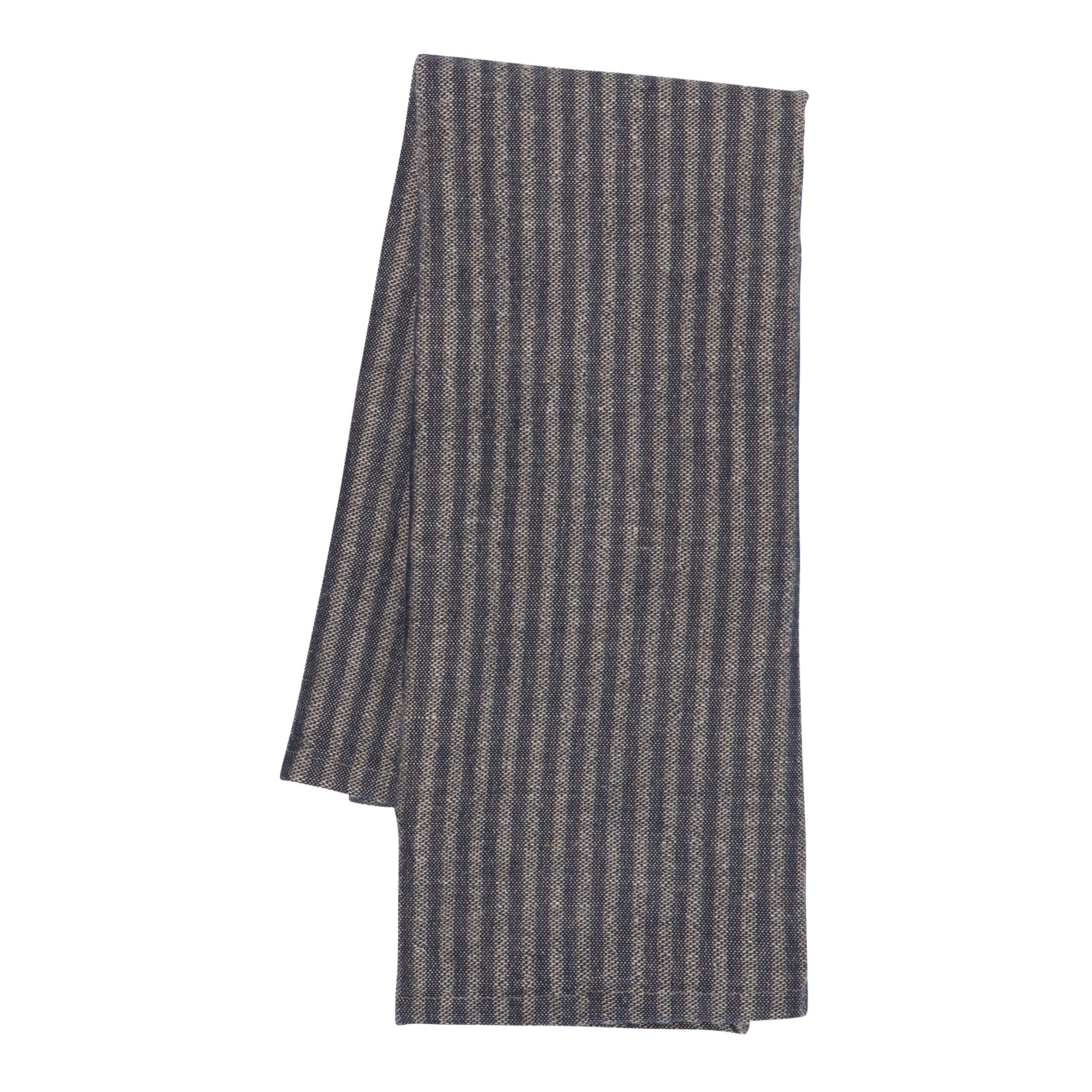 Striped Linen Hand + Dish Towel | Midnight