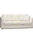 Cream sofa on a white background outside Edmonton