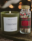Christmas Matte Jar Candle | Green