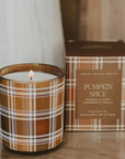 Pumpkin Spice Plaid Boxed Candle