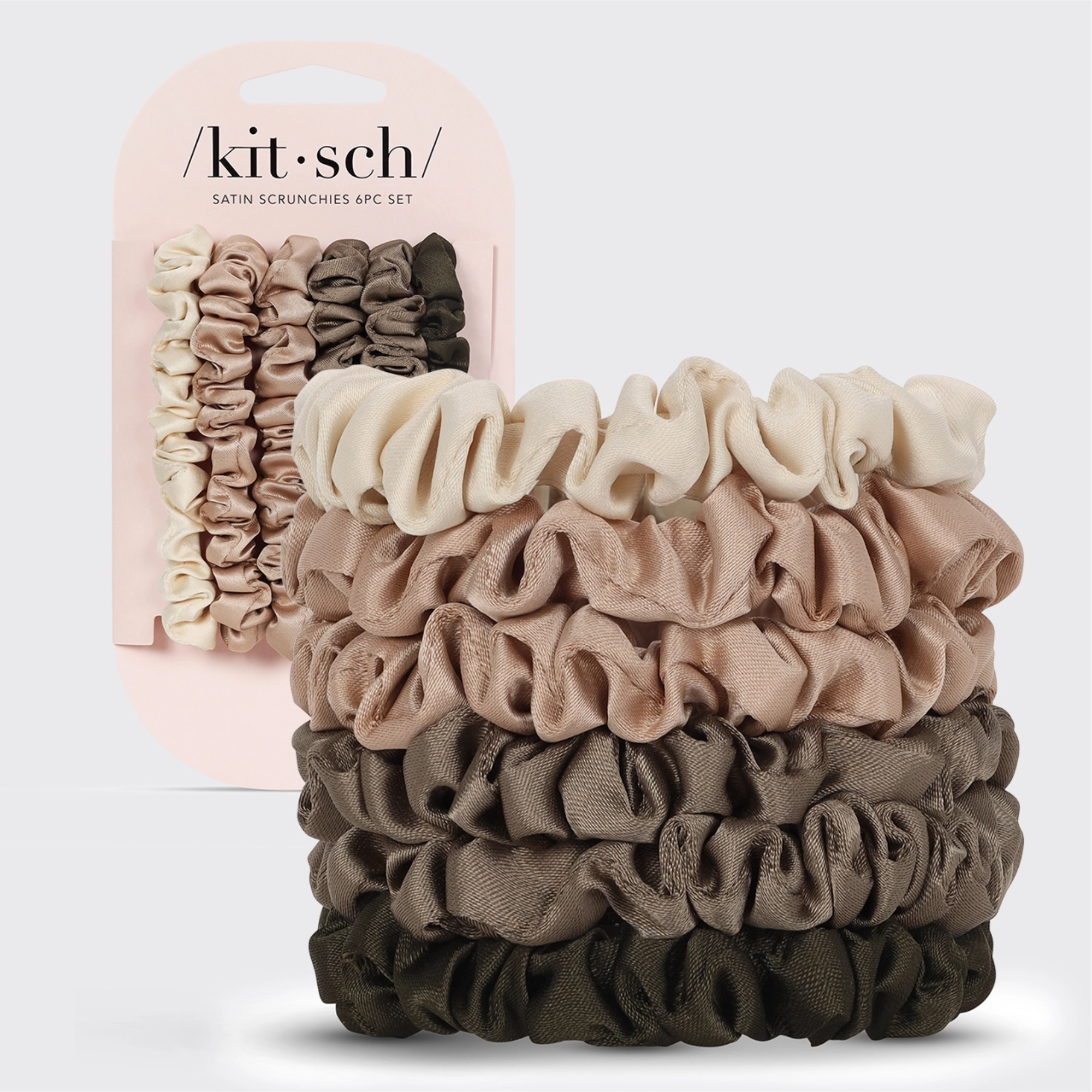Ultra Petite Satin Scrunchie | Eucalyptus – Simone & Ivy