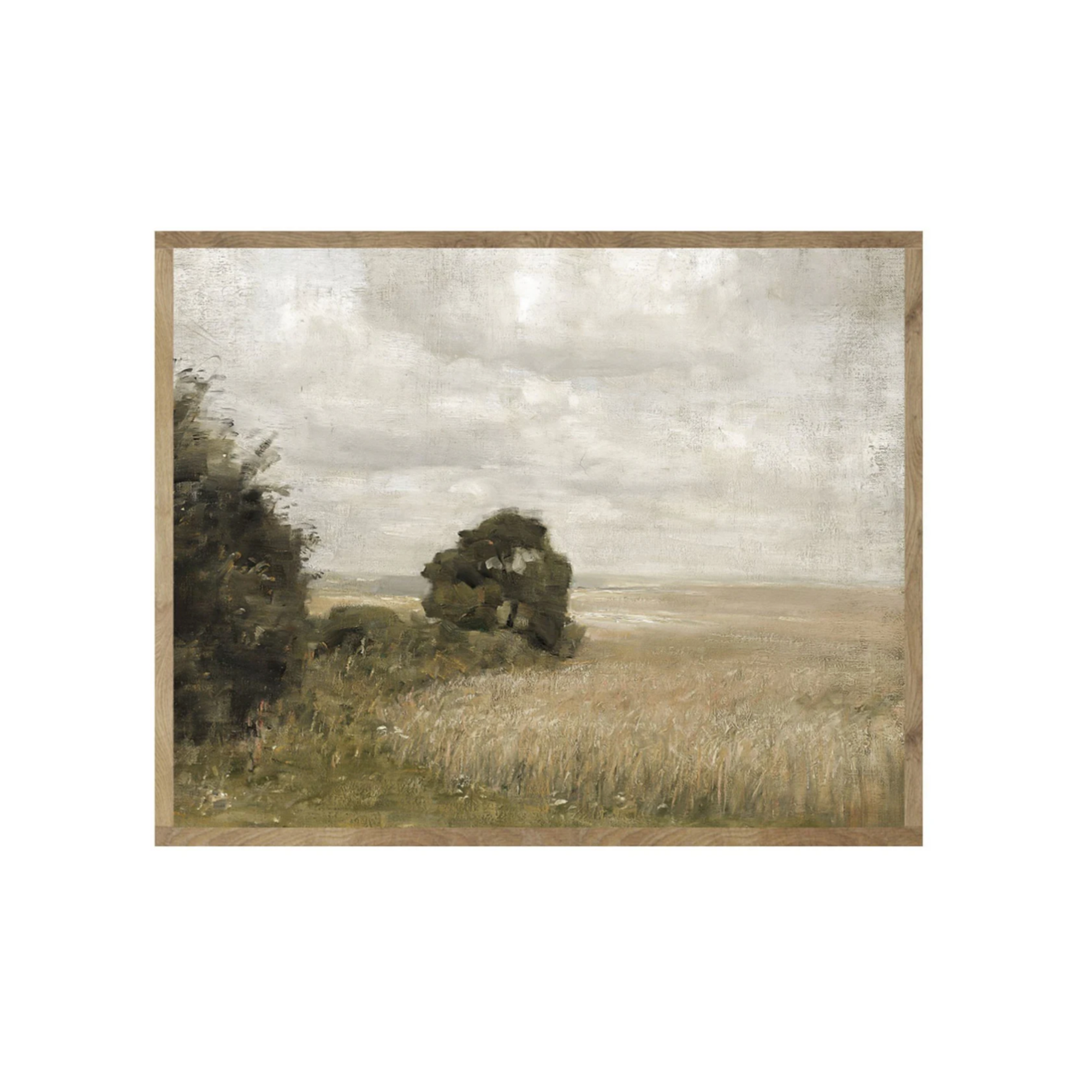 Under The Shade Of An Oak Tree Vintage Print