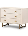 Van Rectangular Nightstand | Alabaster