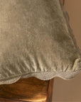 Velvet Scallop Pillow | Mink