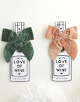 Velvet Wine Bottle Bow | Blush