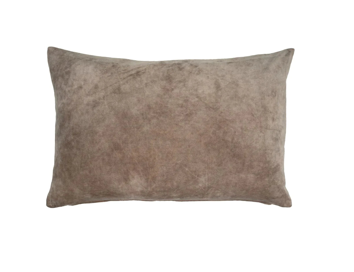Taupe velvet deals pillow