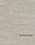 Textured fabric swatch with 'Wesley Linen' label in St. Albert