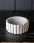 White Marble Fluted Soap Dish