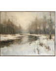 Winter Landscape Vintage Print