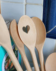 Wooden Heart Cooking Spoon
