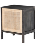 Sydney Nightstand | Black Wash, Natural Cane