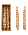 Tree Tapered Candle | Gold