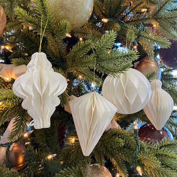 Honeycomb Ornament Set - White