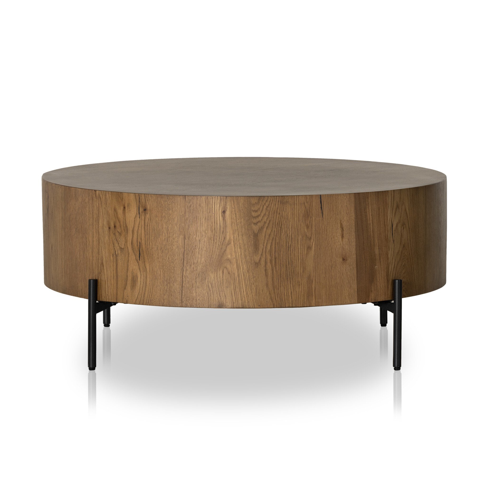 Eaton Drum Coffee Table | Amber Oak Resin