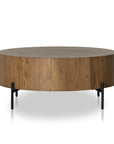 Eaton Drum Coffee Table | Amber Oak Resin