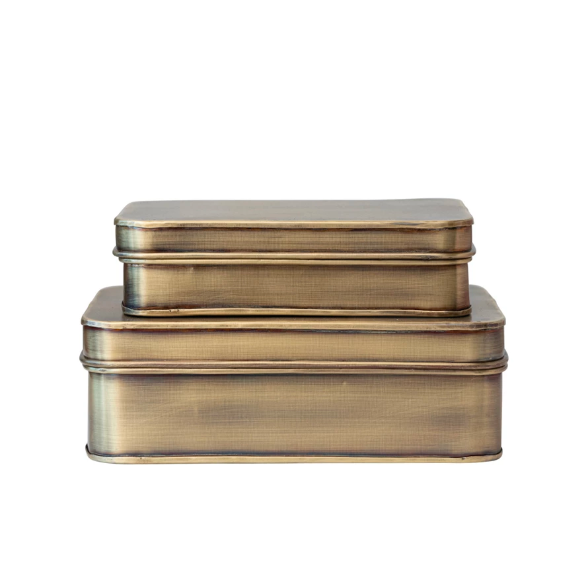 Antique Brass Box Decor Set – Simone & Ivy