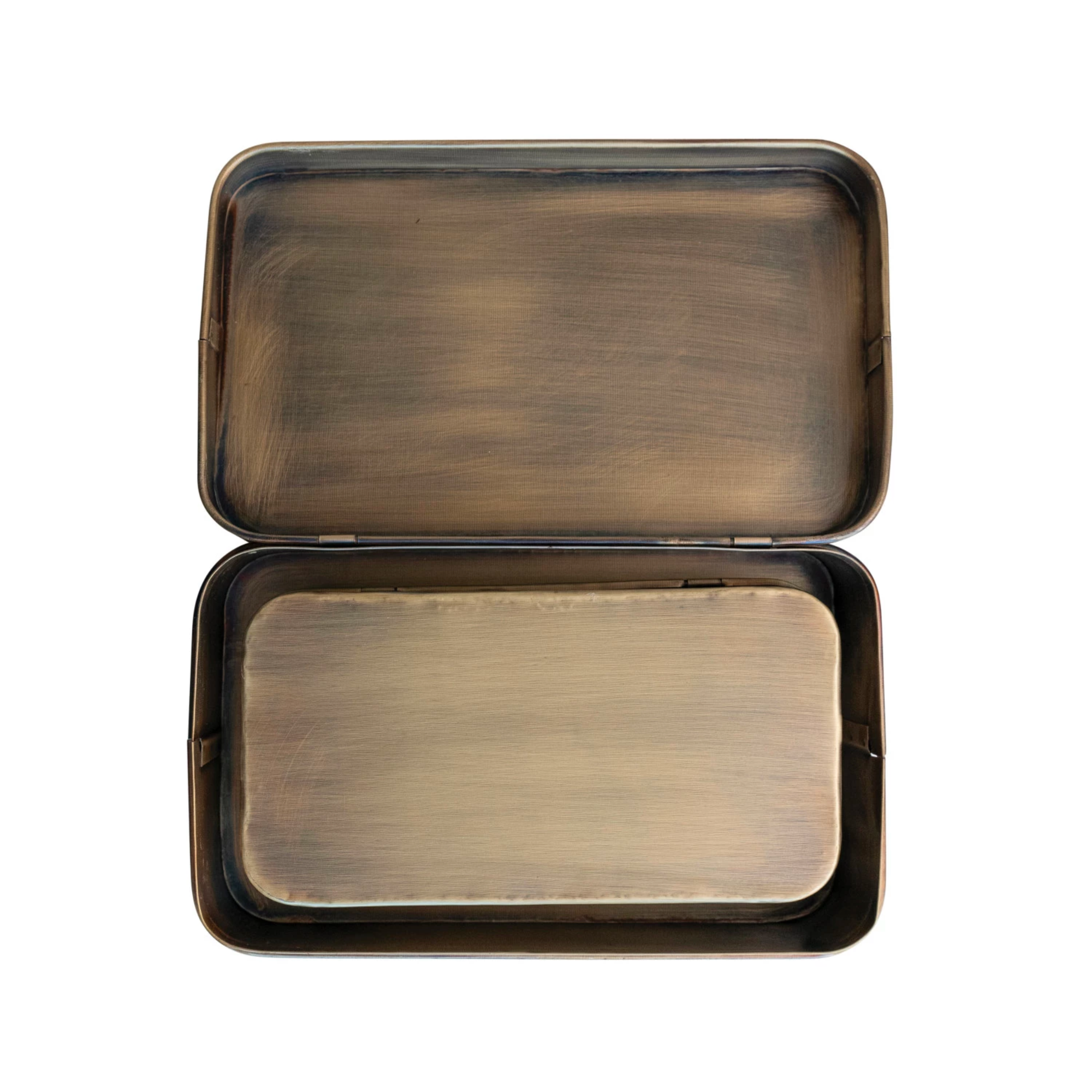 Antique Brass Box Decor Set – Simone & Ivy