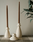 Arta Terracotta Candle Holder | White