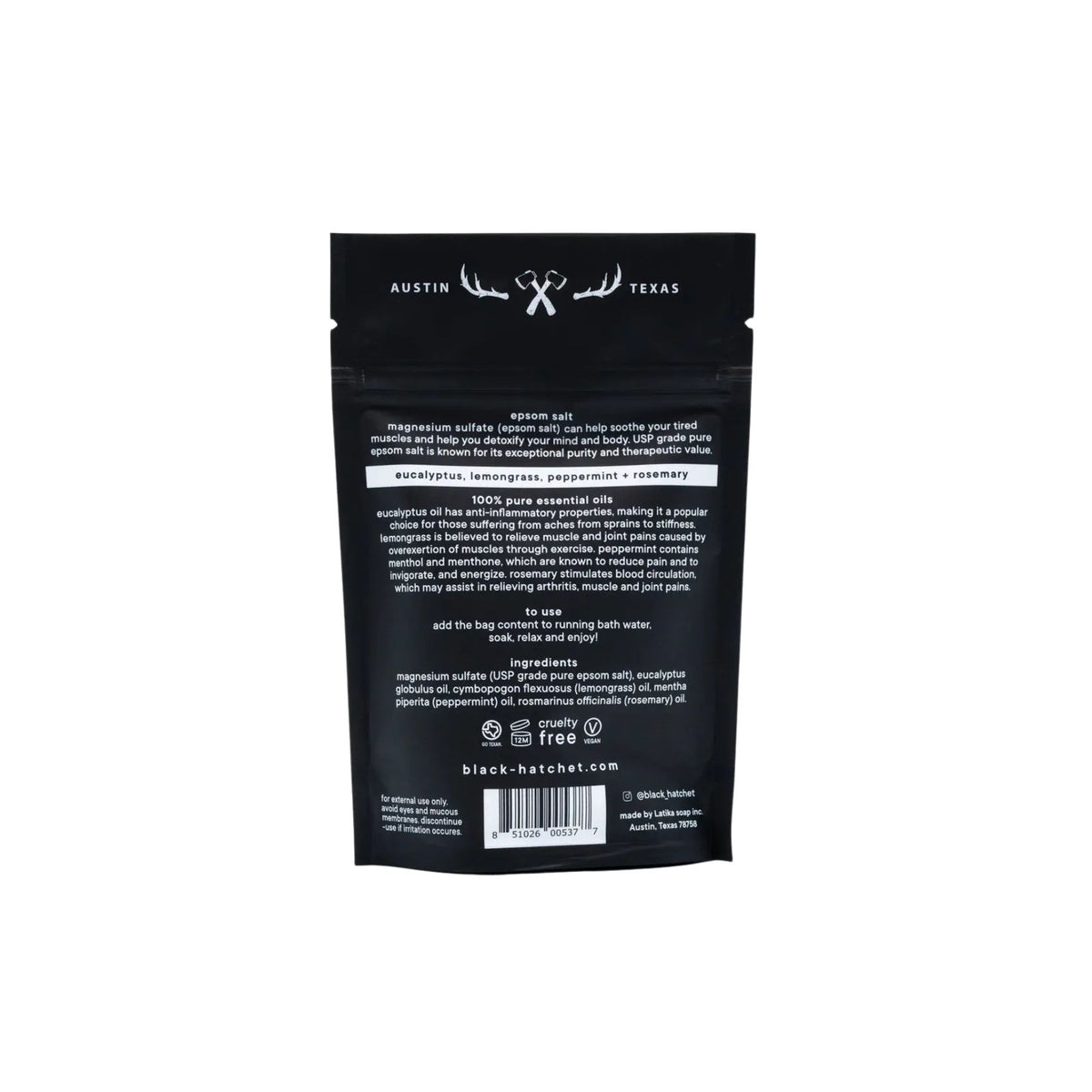 Black Hatchet Muscle Bath Salt