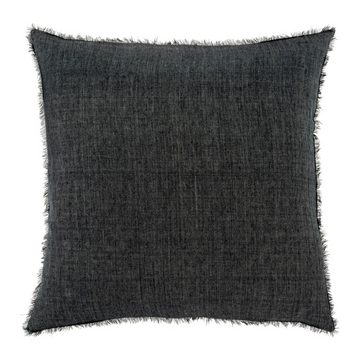 Layna Linen Pillow - Charcoal