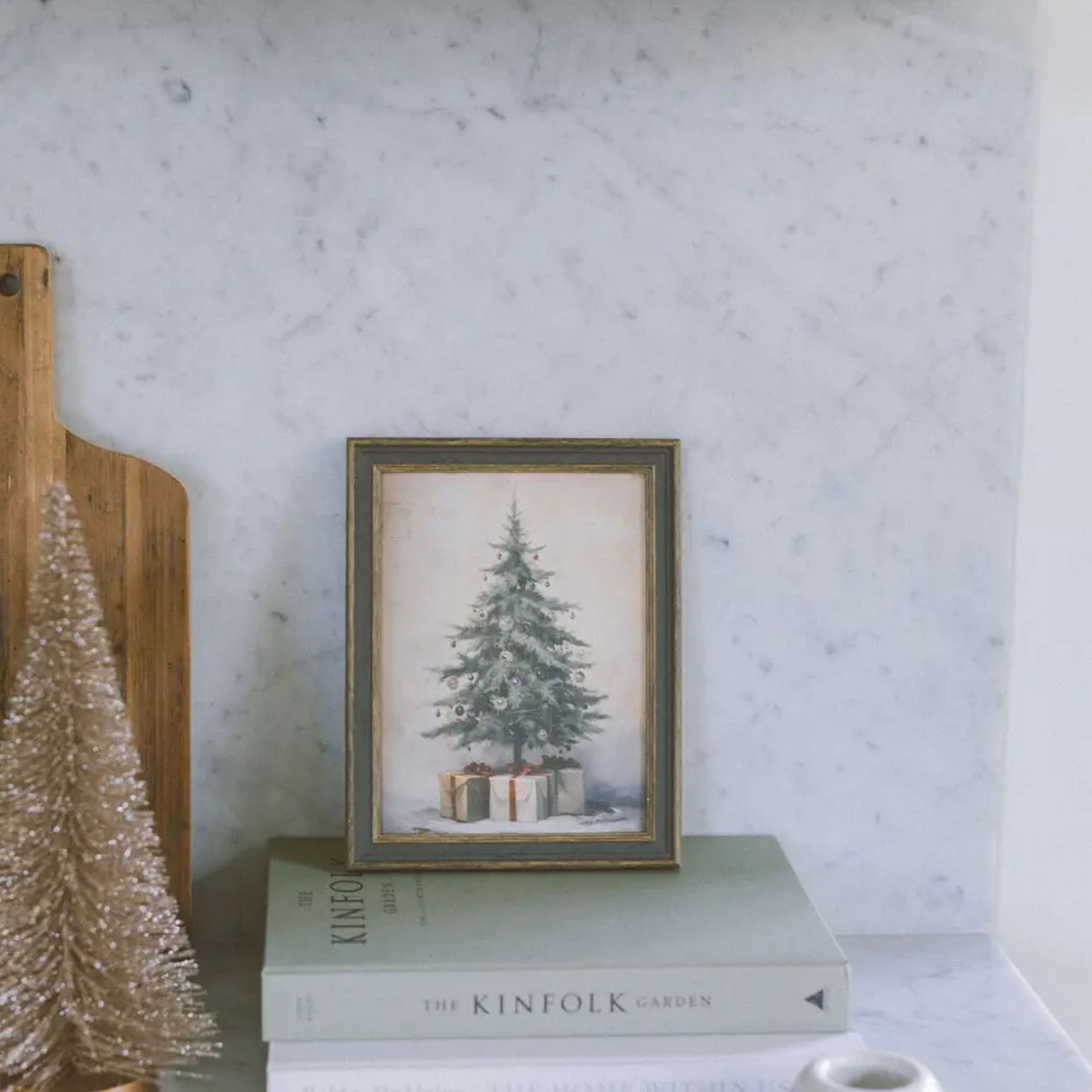 Christmas Tree + Gifts Vintage Print