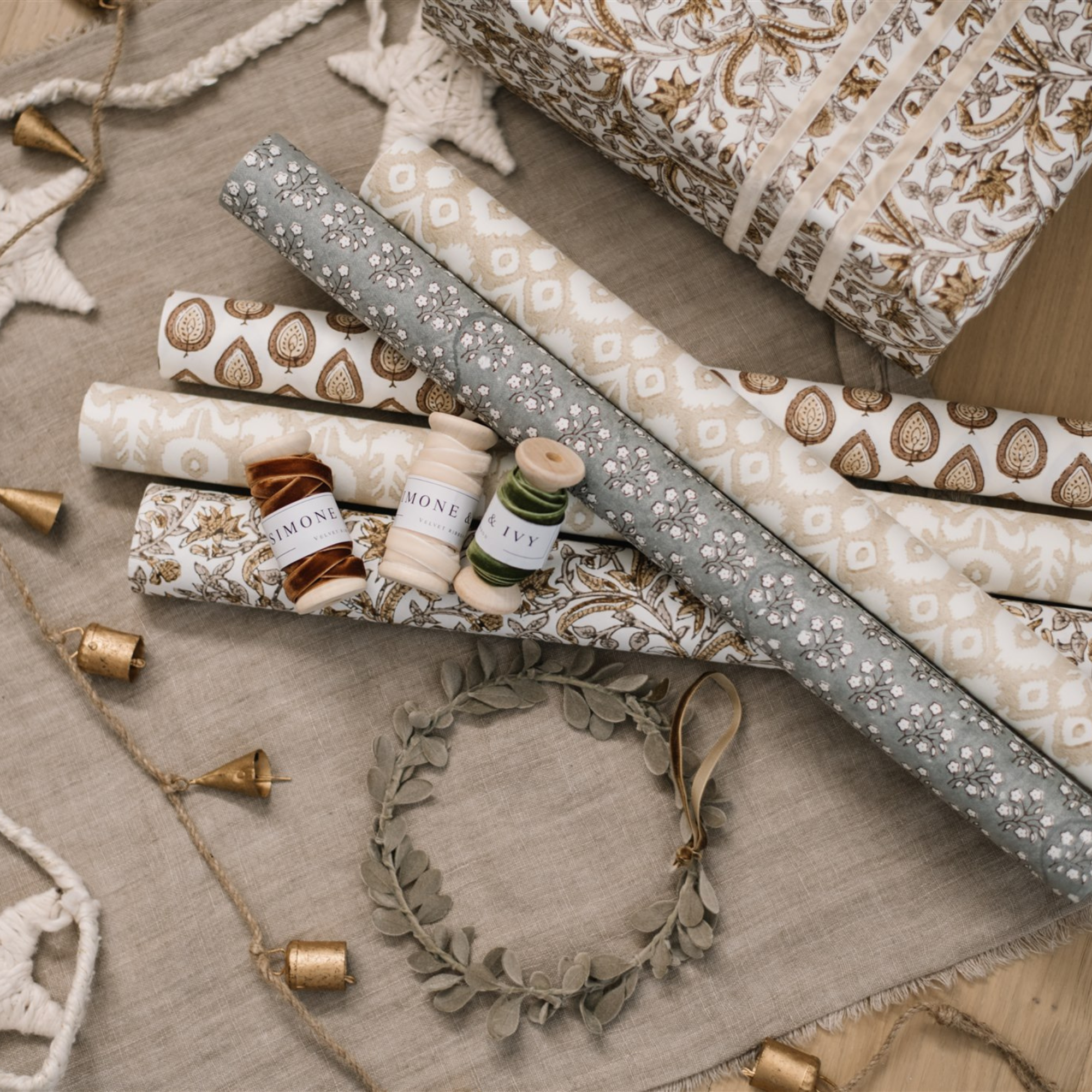 Handmade Block Print Wrapping Paper