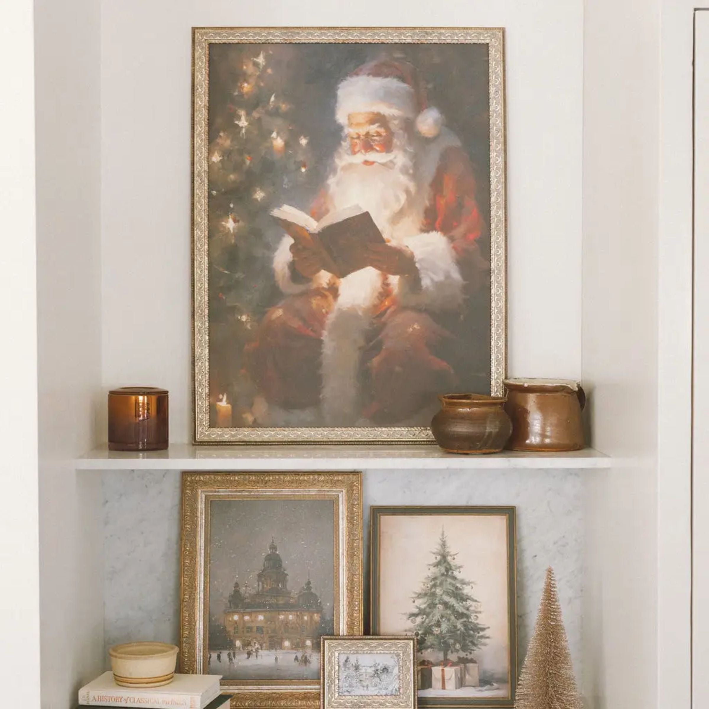 Classic Santa Vintage Print