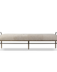 Demi Accent Bench | Beige Shearling