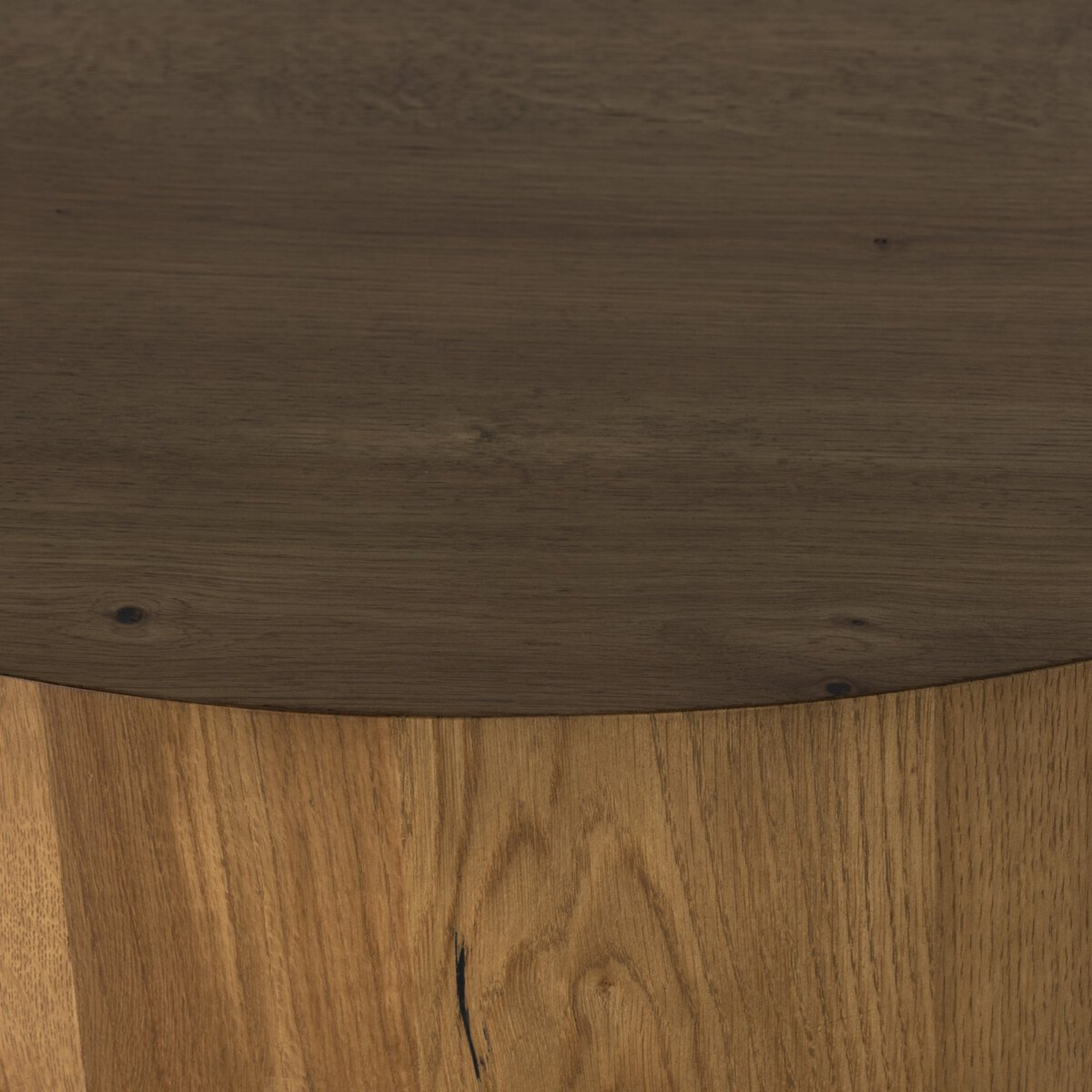 Eaton Drum Coffee Table | Amber Oak Resin