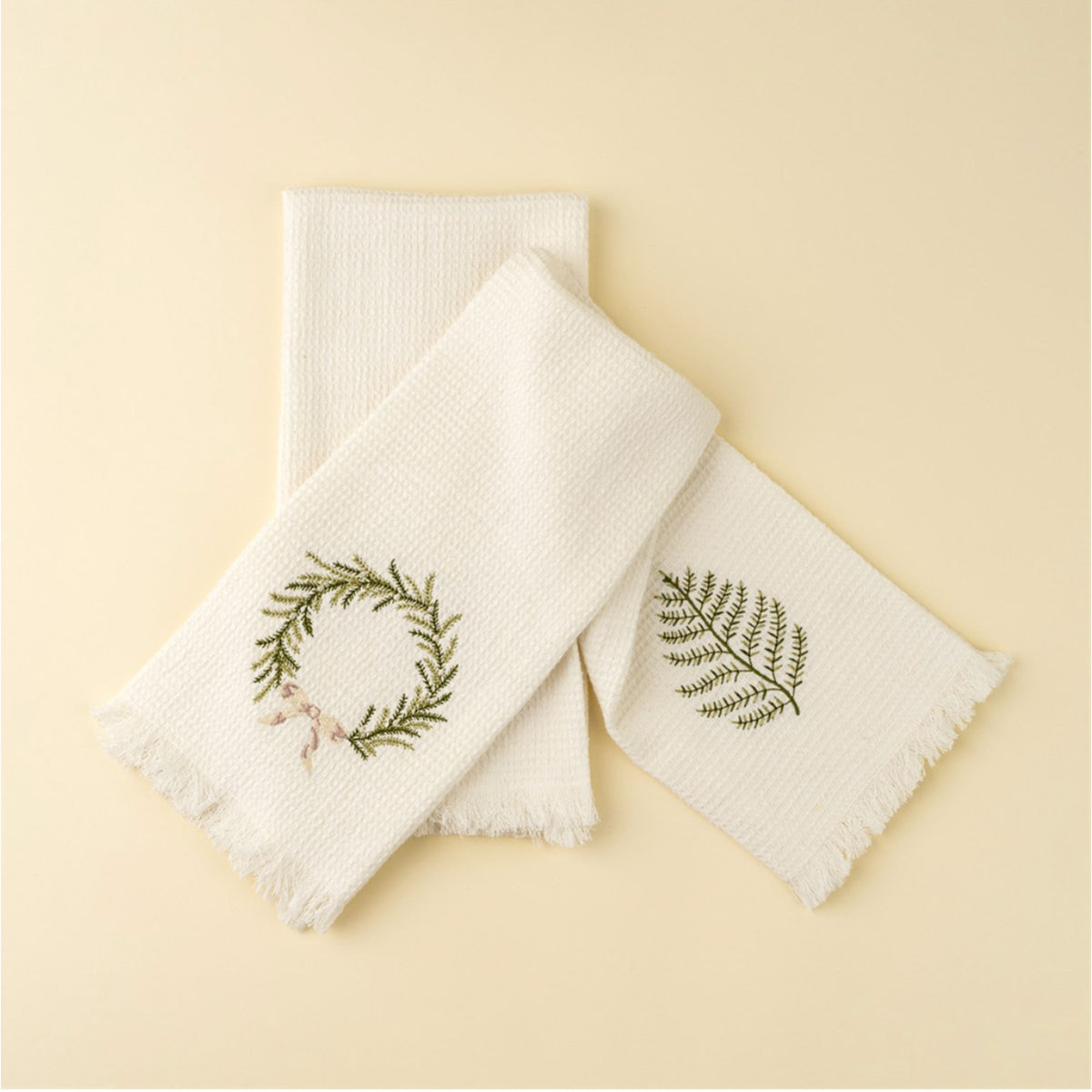 Embroidered Hand &amp; Dish Towel | Set of 2