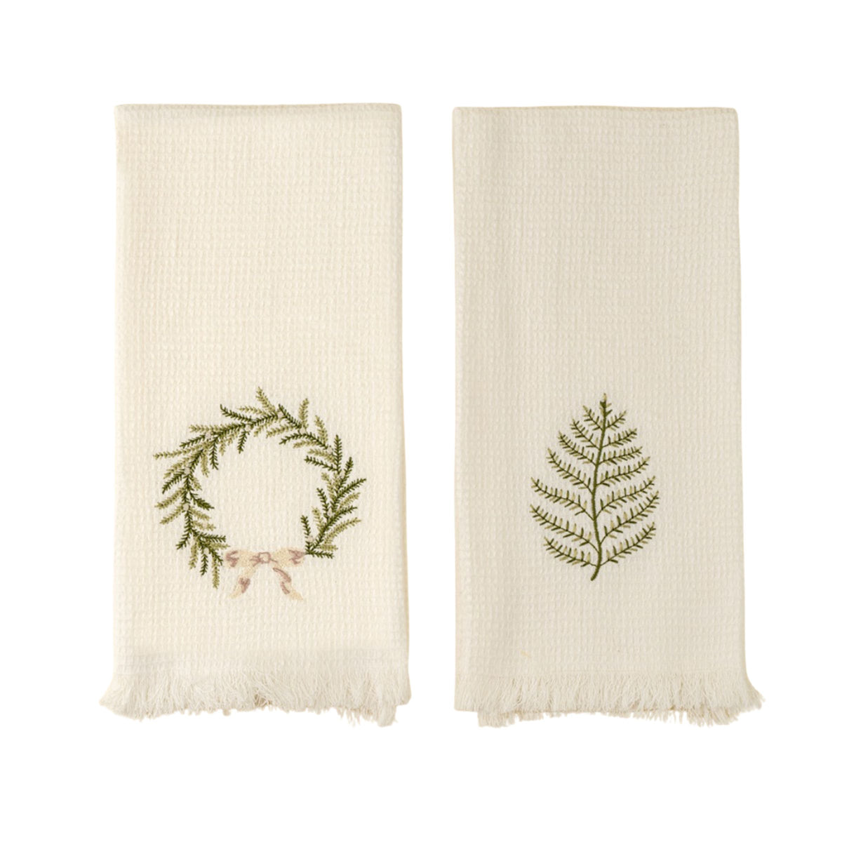 Embroidered Hand &amp; Dish Towel | Set of 2