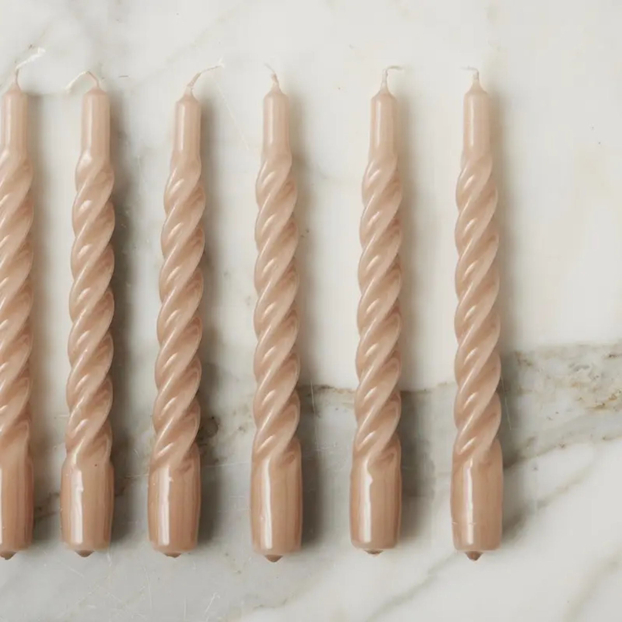Lacquered Twisted Taper Candle