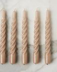 Lacquered Twisted Taper Candle