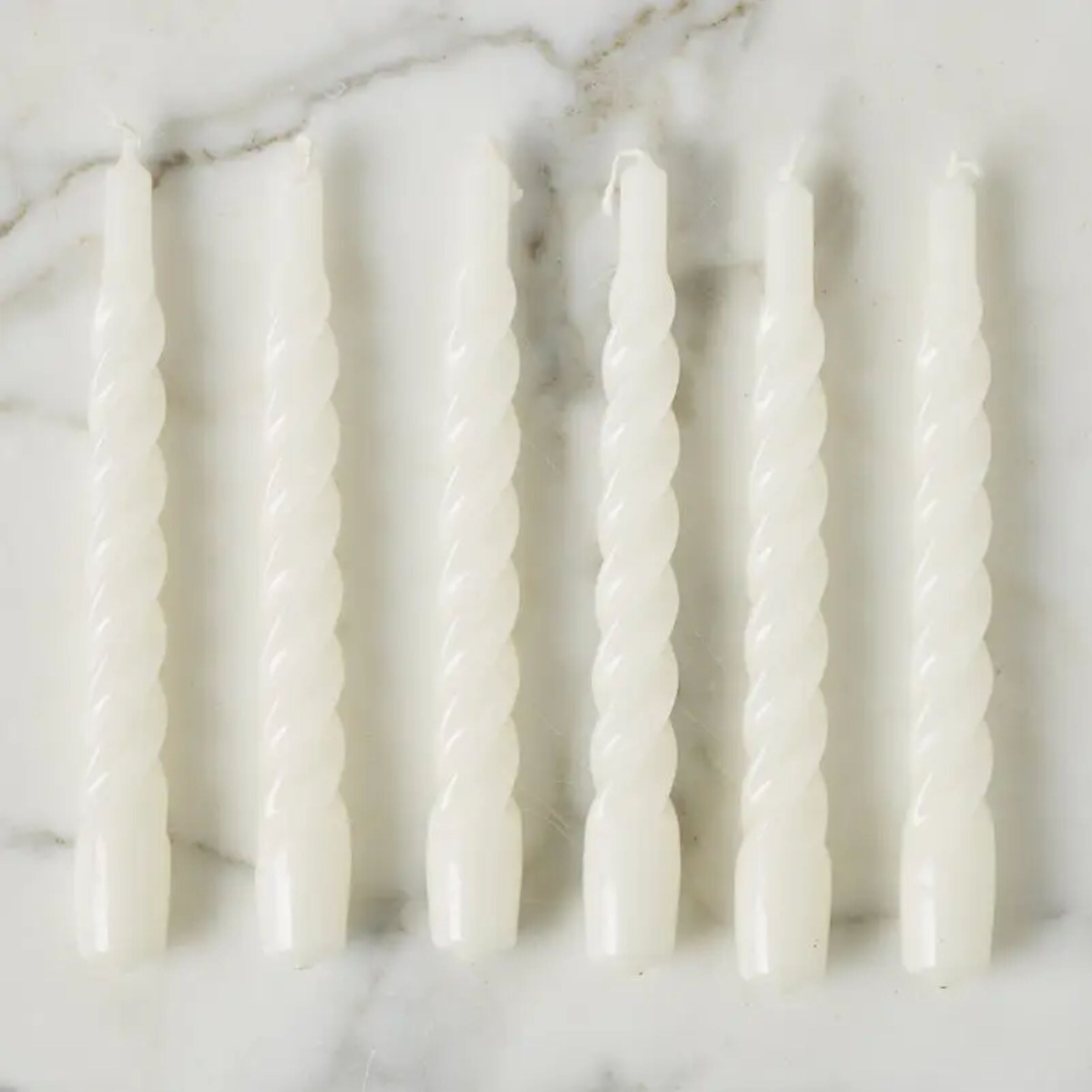 Lacquered Twisted Taper Candle