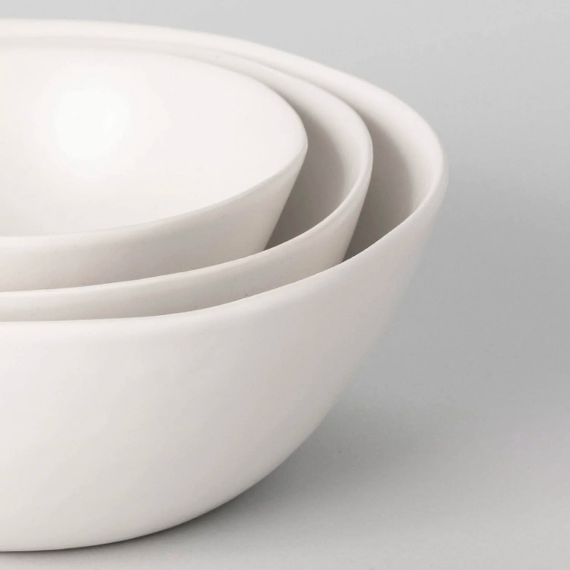 Fable Nested Serving Bowls - Cloud White