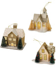 Glitter LED House Ornament
