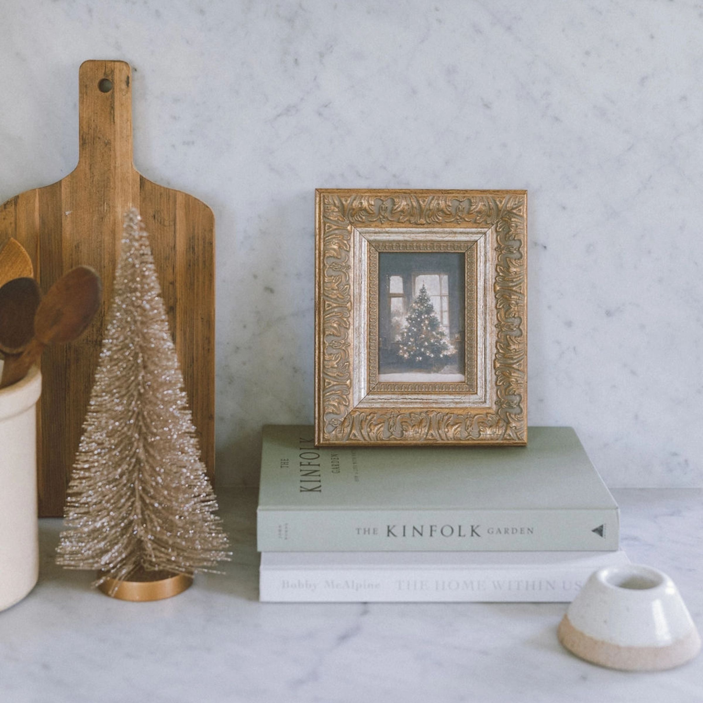 Glowing Christmas Tree Vintage Print