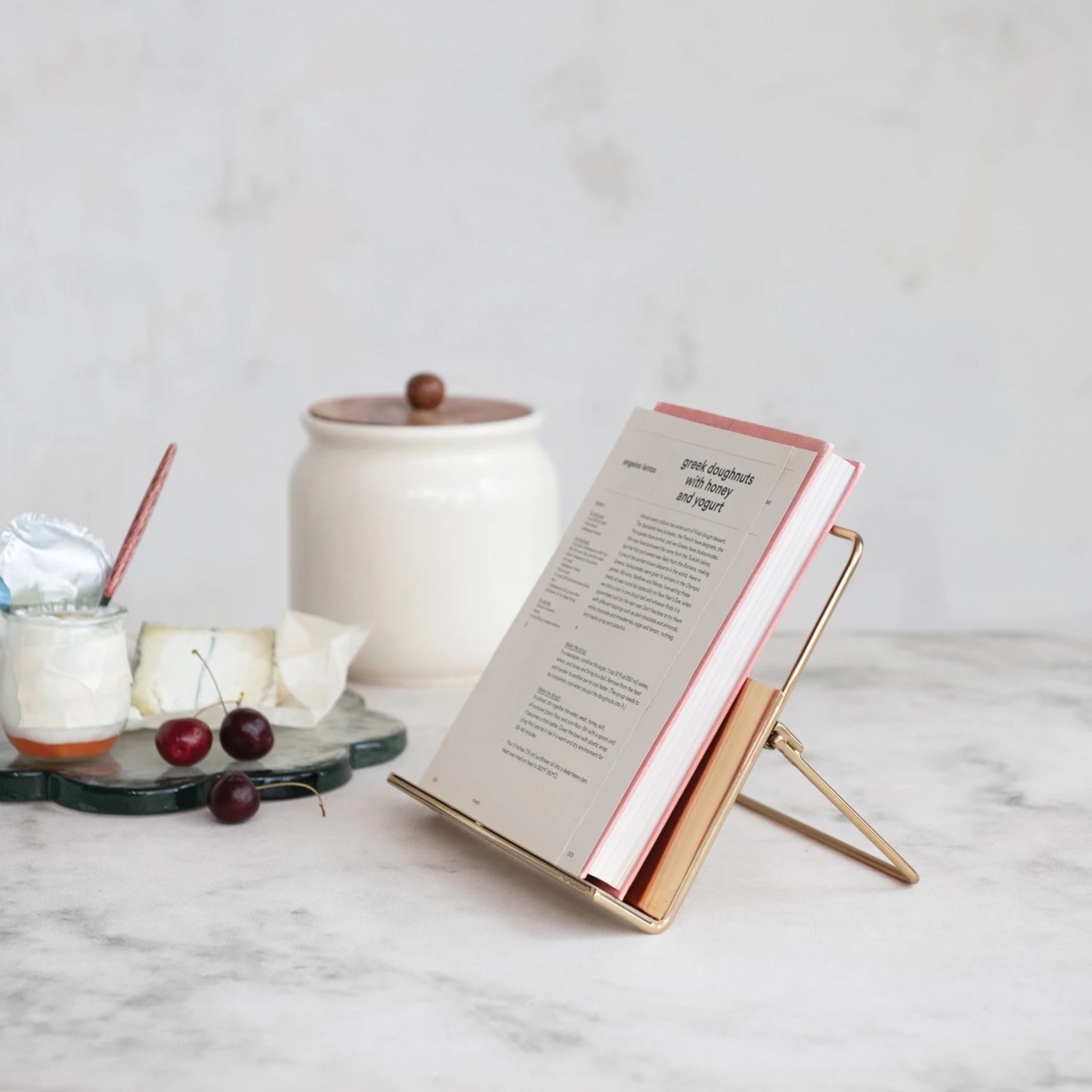 Gold Metal Cookbook Stand