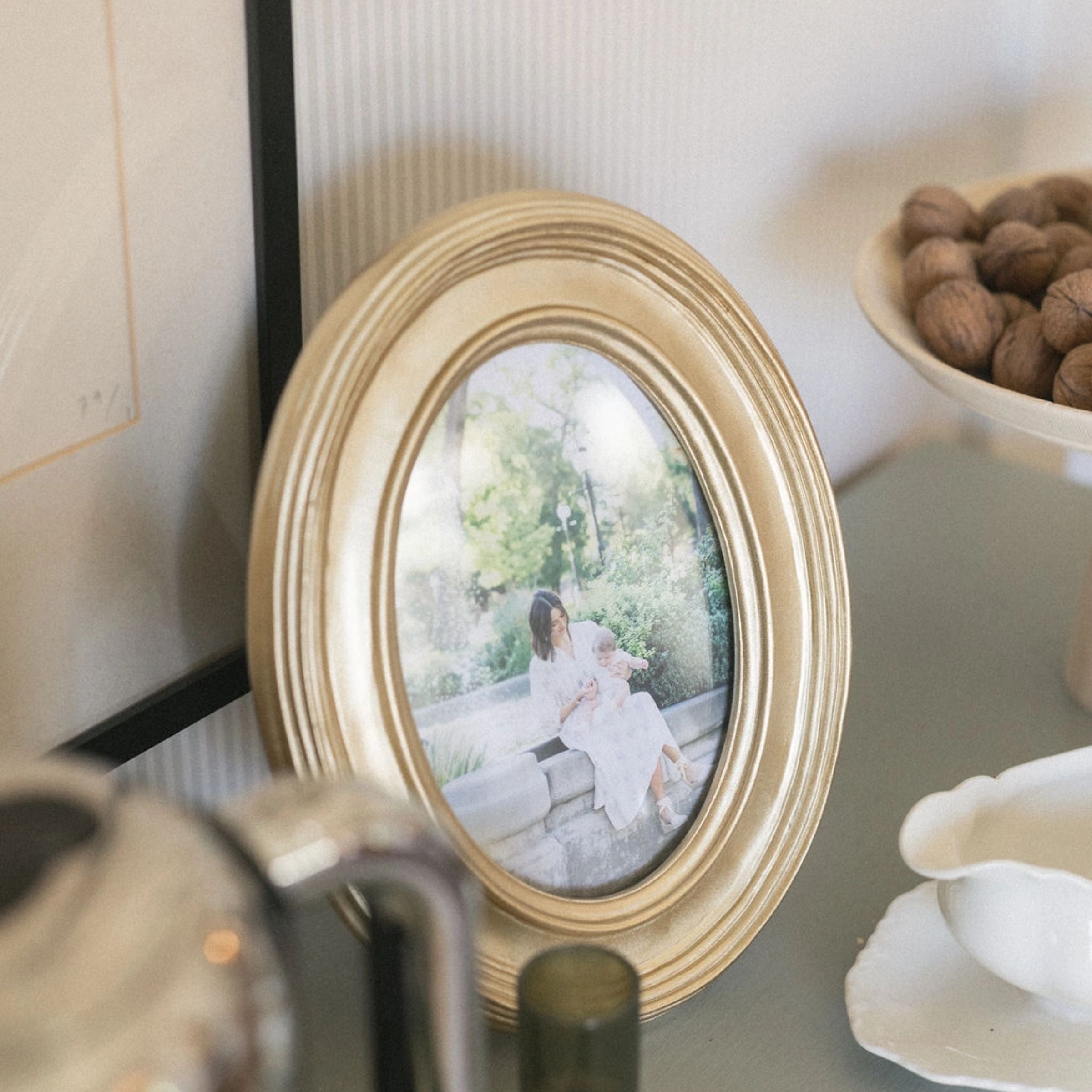 Gold Oval Photo Frame