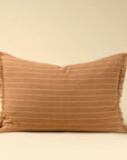 Handloom Striped Pillow | Terracotta