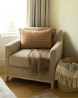 Handloom Striped Pillow | Terracotta