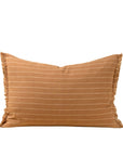 Handloom Striped Pillow | Terracotta