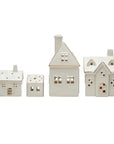 Stoneware Light Up Village | Set of 4
