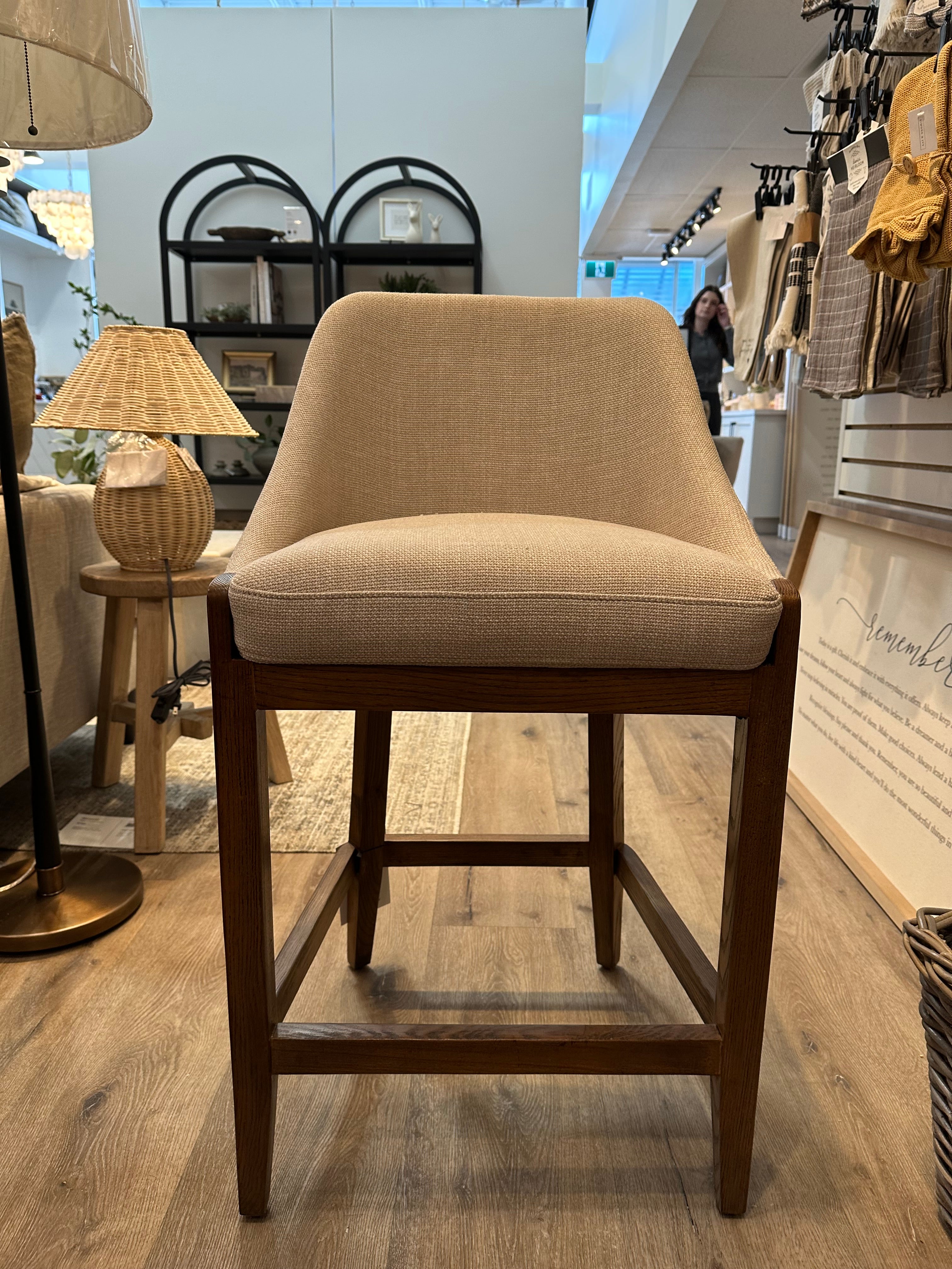 Edward Counter Stool | Heather Beige | Floor Model