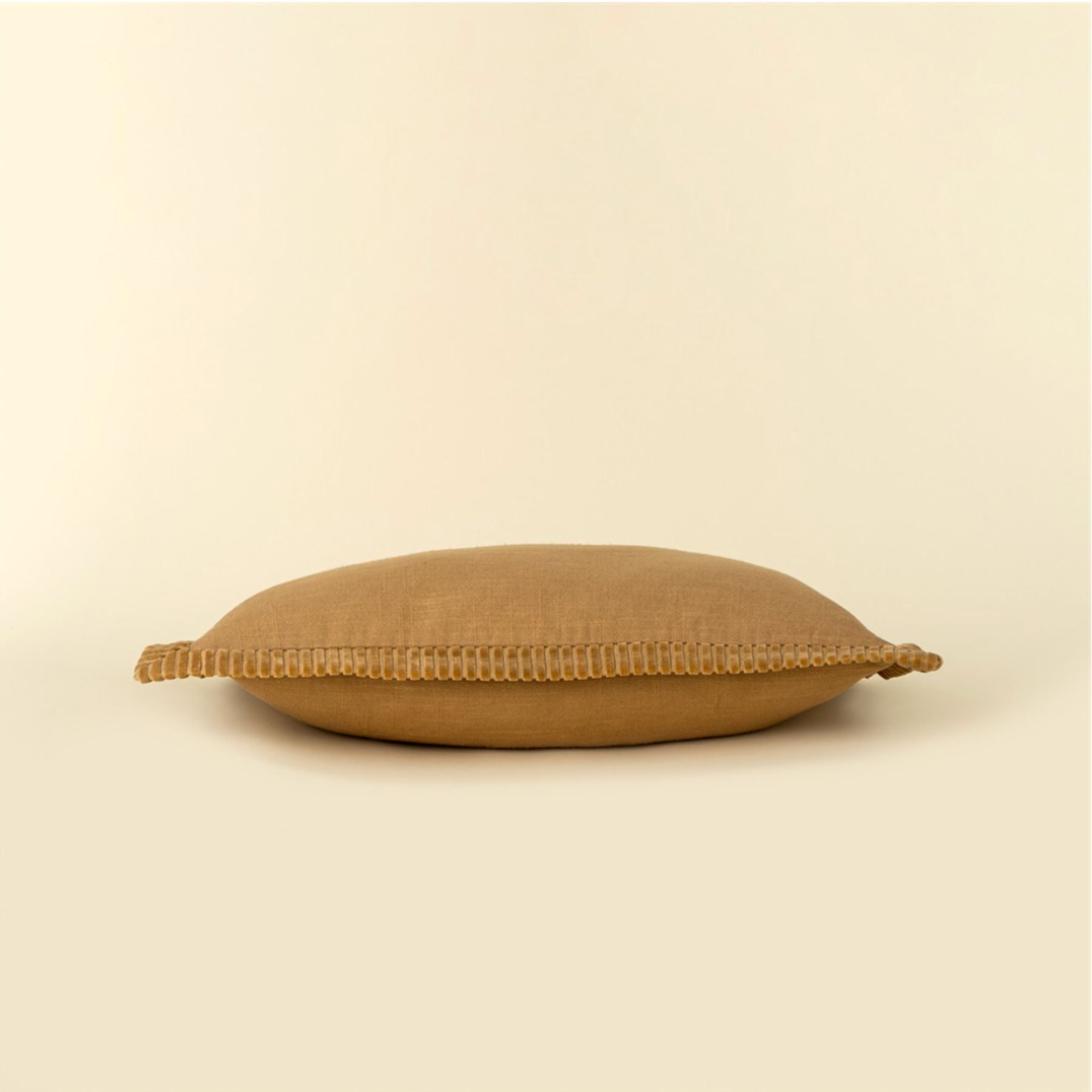 Corded Velvet Edge Pillow | Gold