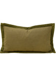 Corded Velvet Edge Pillow | Moss