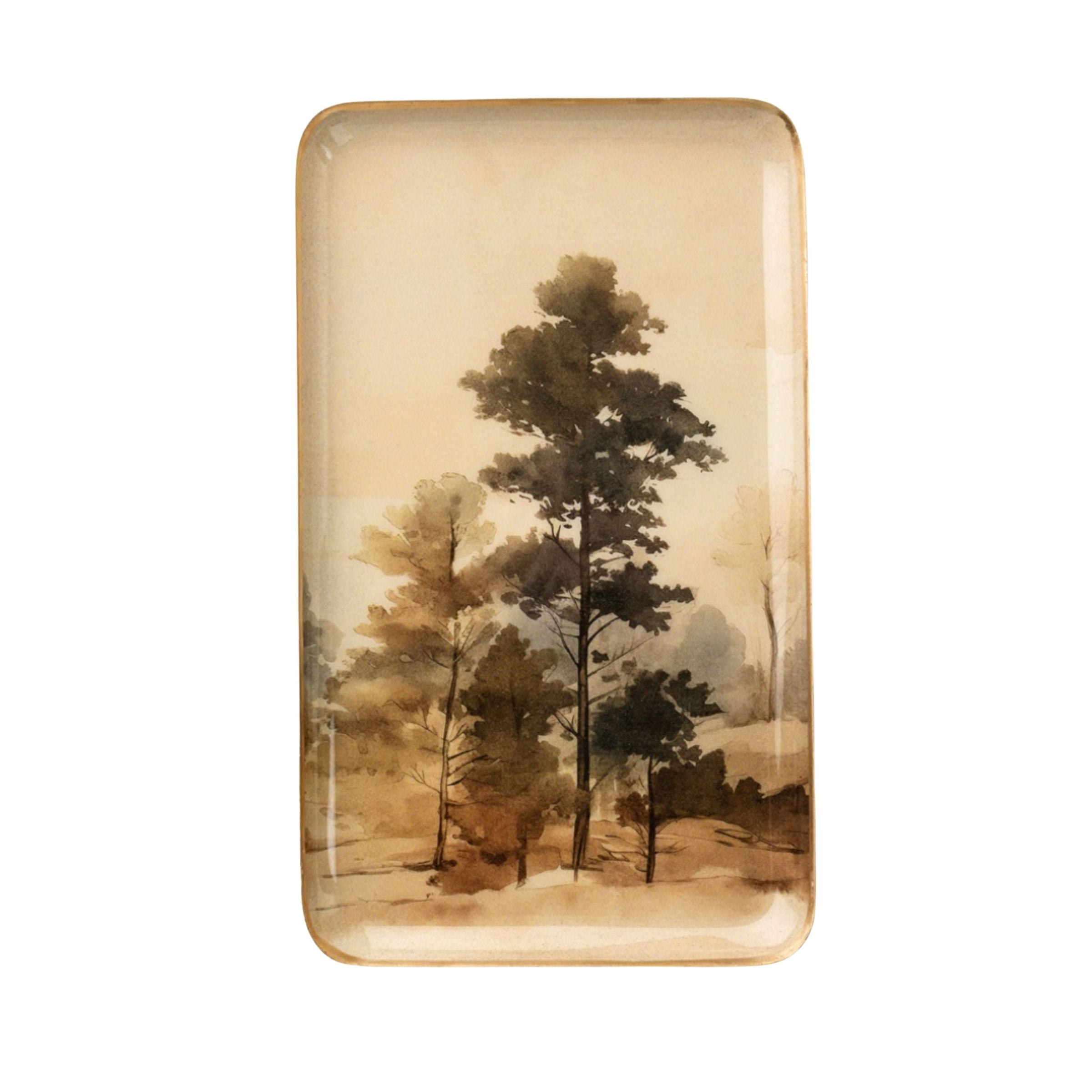 Woodland Mist Enameled Tray
