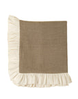 Velvet Ruffle Linen Throw