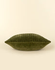 Velvet Stripe Pillow | Moss